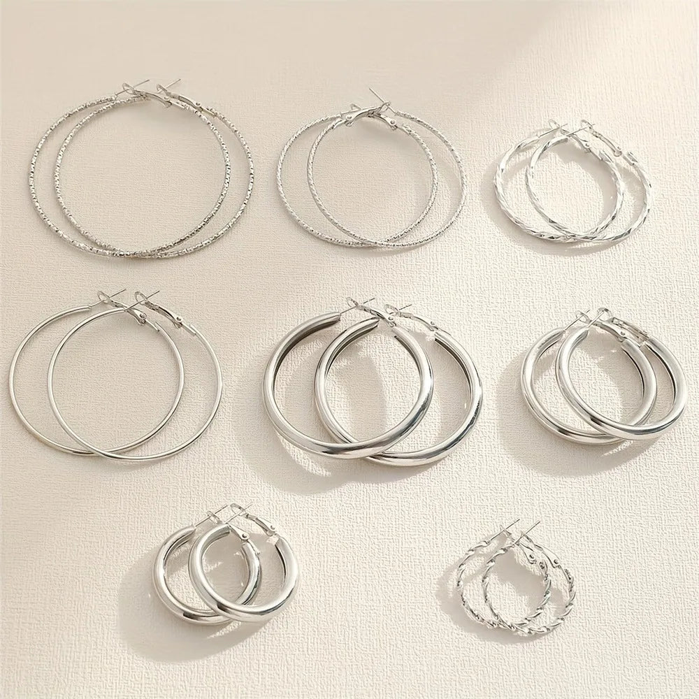 8pairs an eight-pair set of versatile dangle earrings. multiple styles for every occasion, perfect as a gift for her.