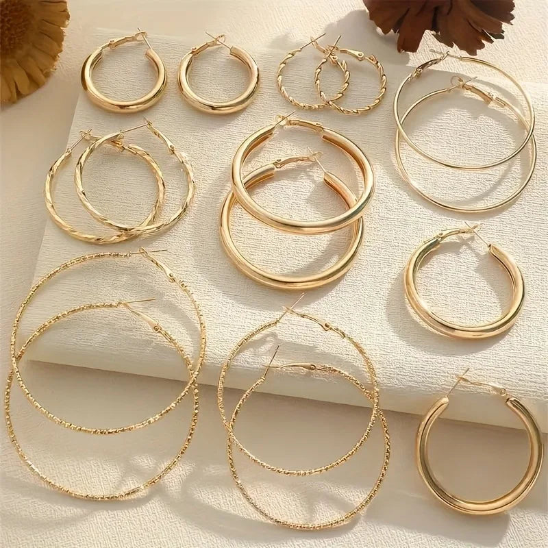 8 Pairs Stud Earrings: Hypoallergenic Dainty