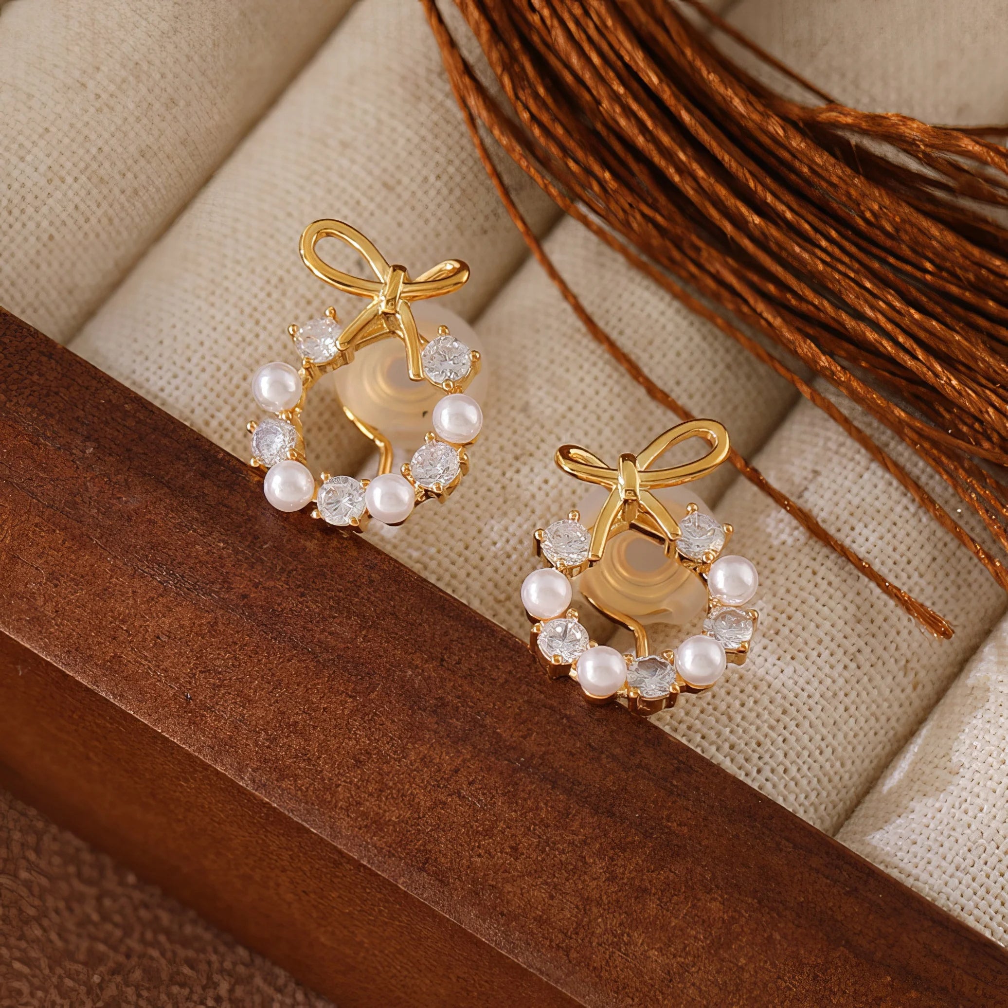 Pearl Earrings in Gold