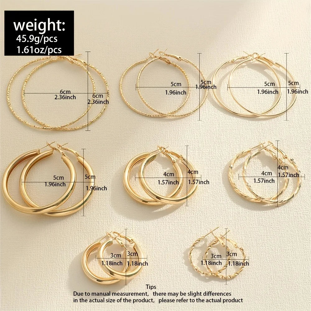 8 Pairs Stud Earrings: Hypoallergenic Dainty
