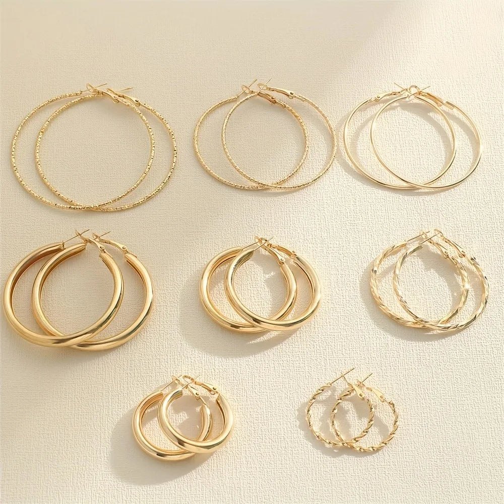 8 Pairs Stud Earrings: Hypoallergenic Dainty