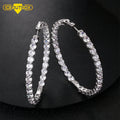Hoop Earrings With Bling Cubic Zircon