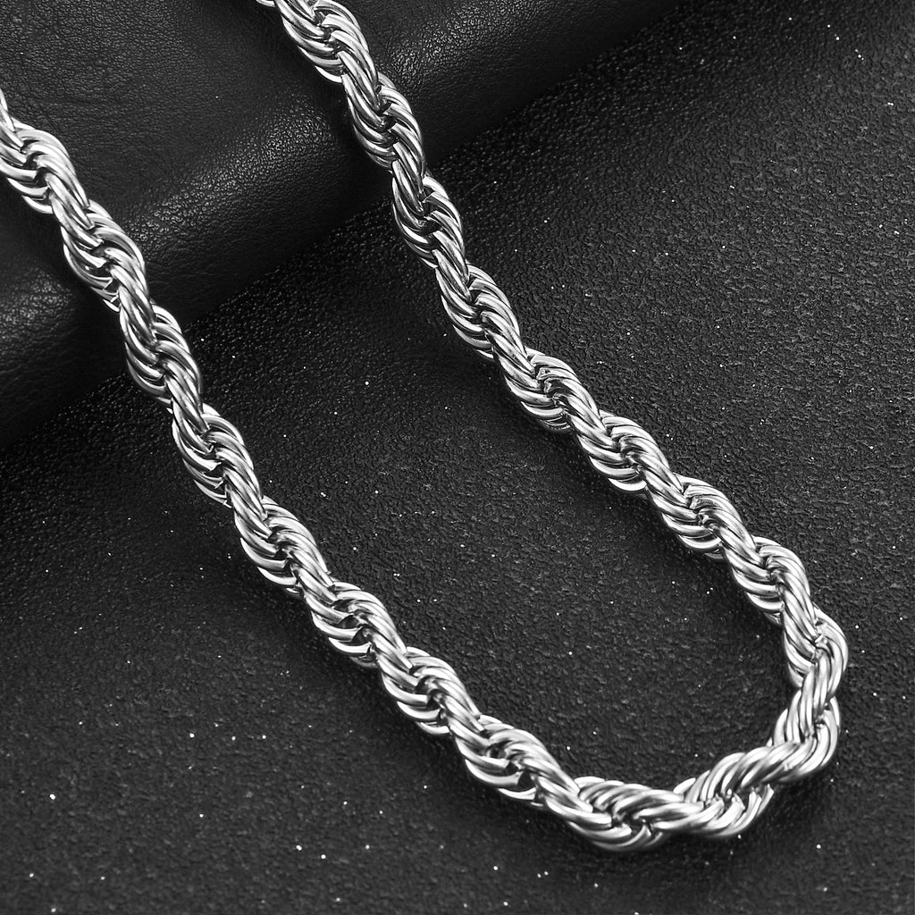 Stainless Steel  Rope Chain Necklace