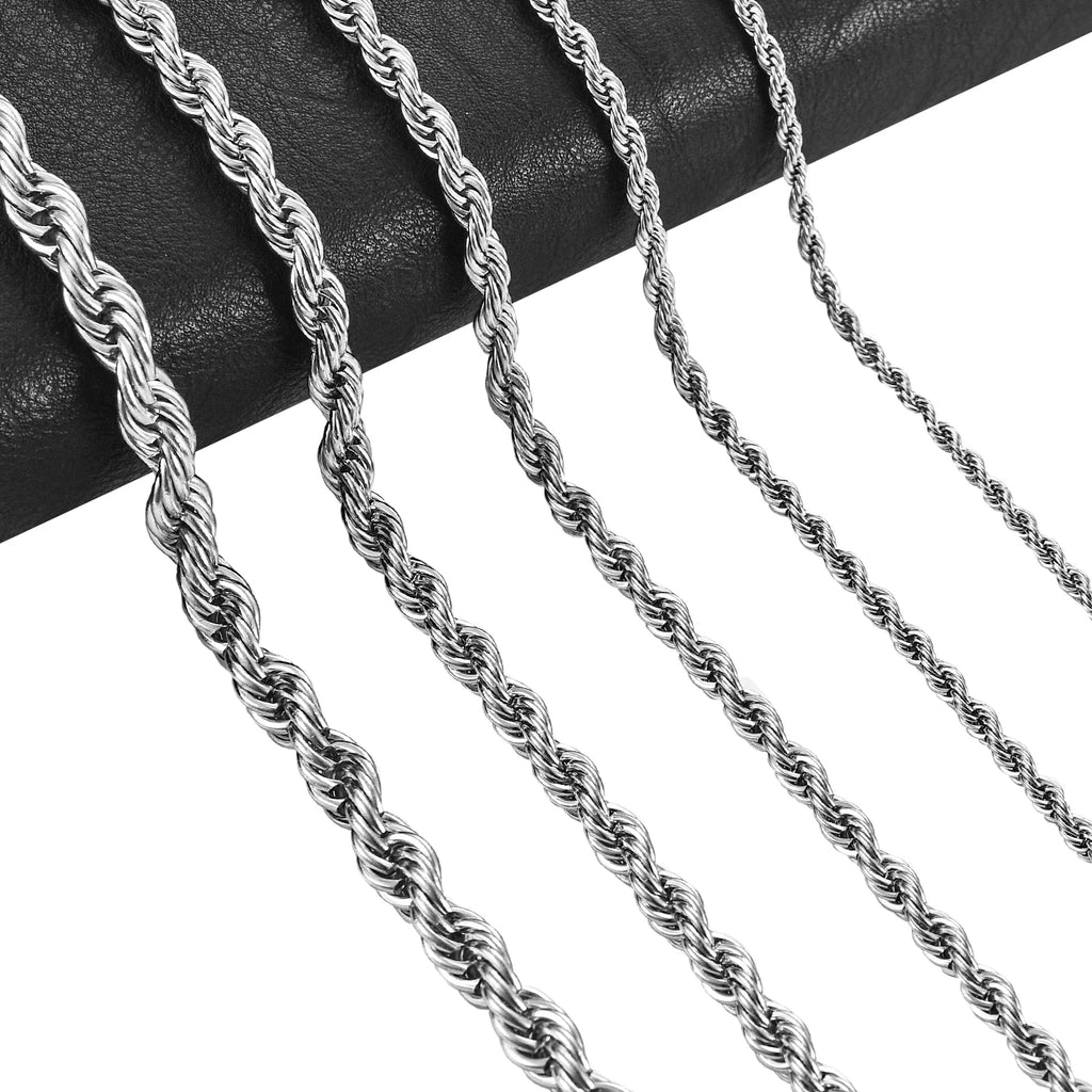 Stainless Steel  Rope Chain Necklace