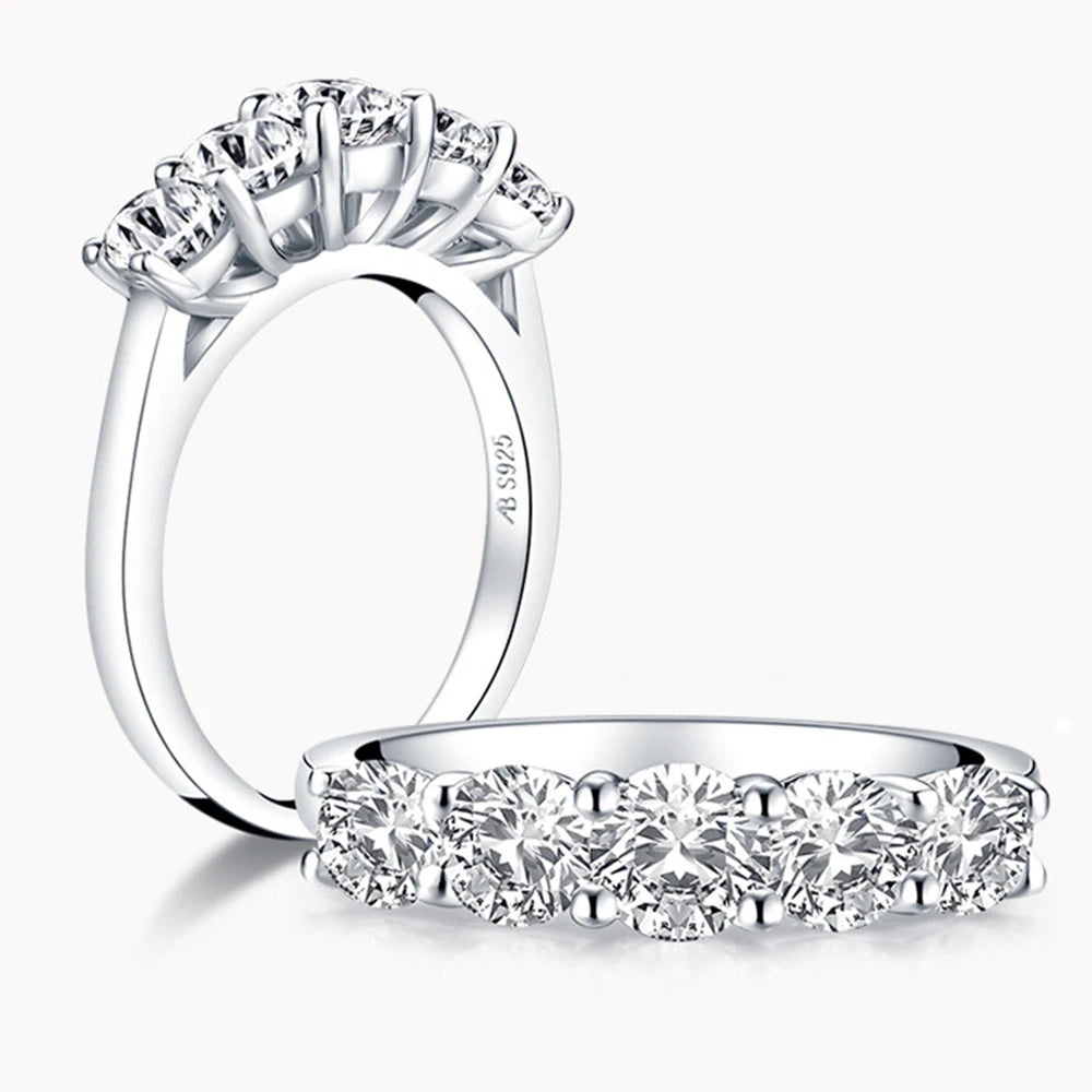 Cbtb Fashion Design Round D Color Pass Test Really Moissanite Luxury Wedding 925 Sterling Silver Jewelry Wholesale