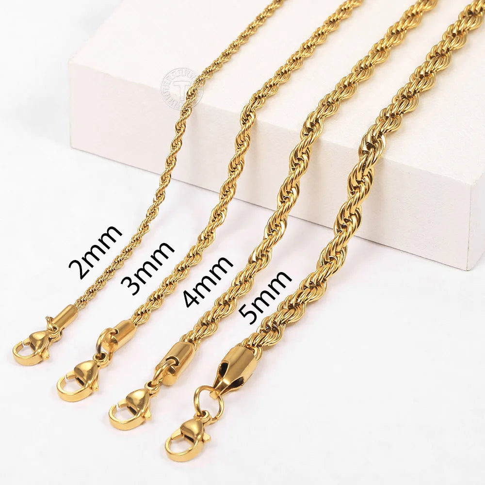 Stainless Steel Rope Chain Bracelets