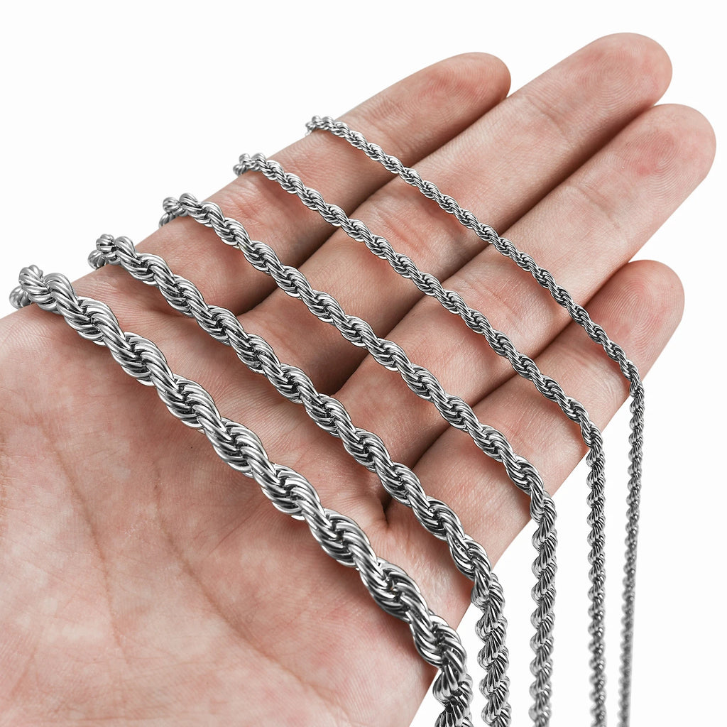 Stainless Steel  Rope Chain Necklace
