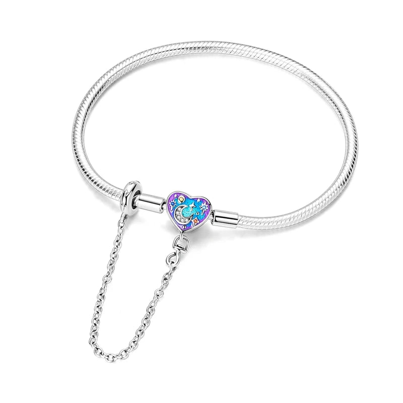 Sterling Silver Bracelets 17-20CM  Heart Shaped Bracelet