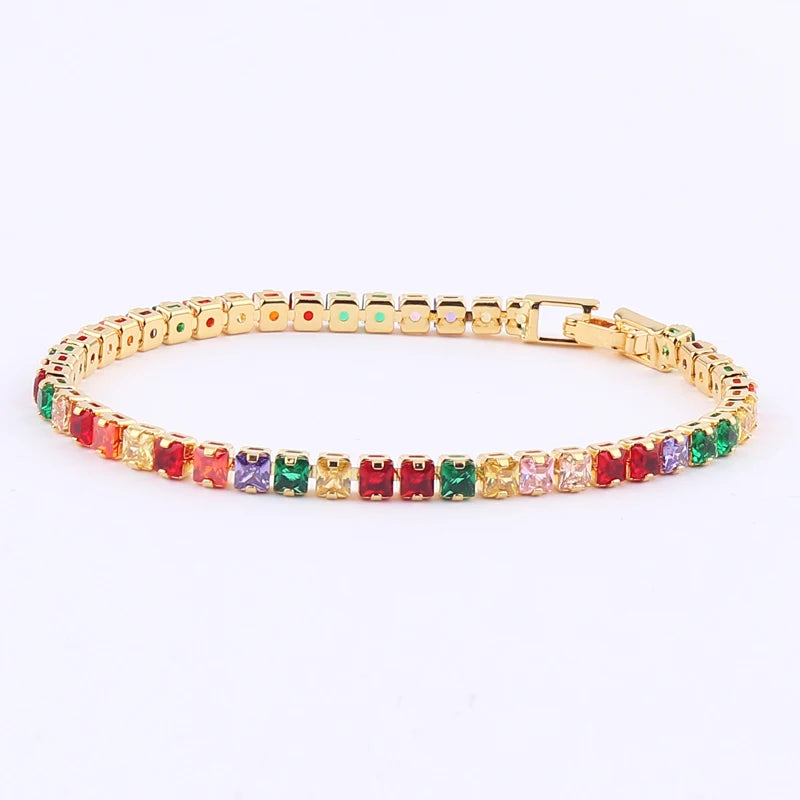 Rainbow Crystal Tennis Bracelets