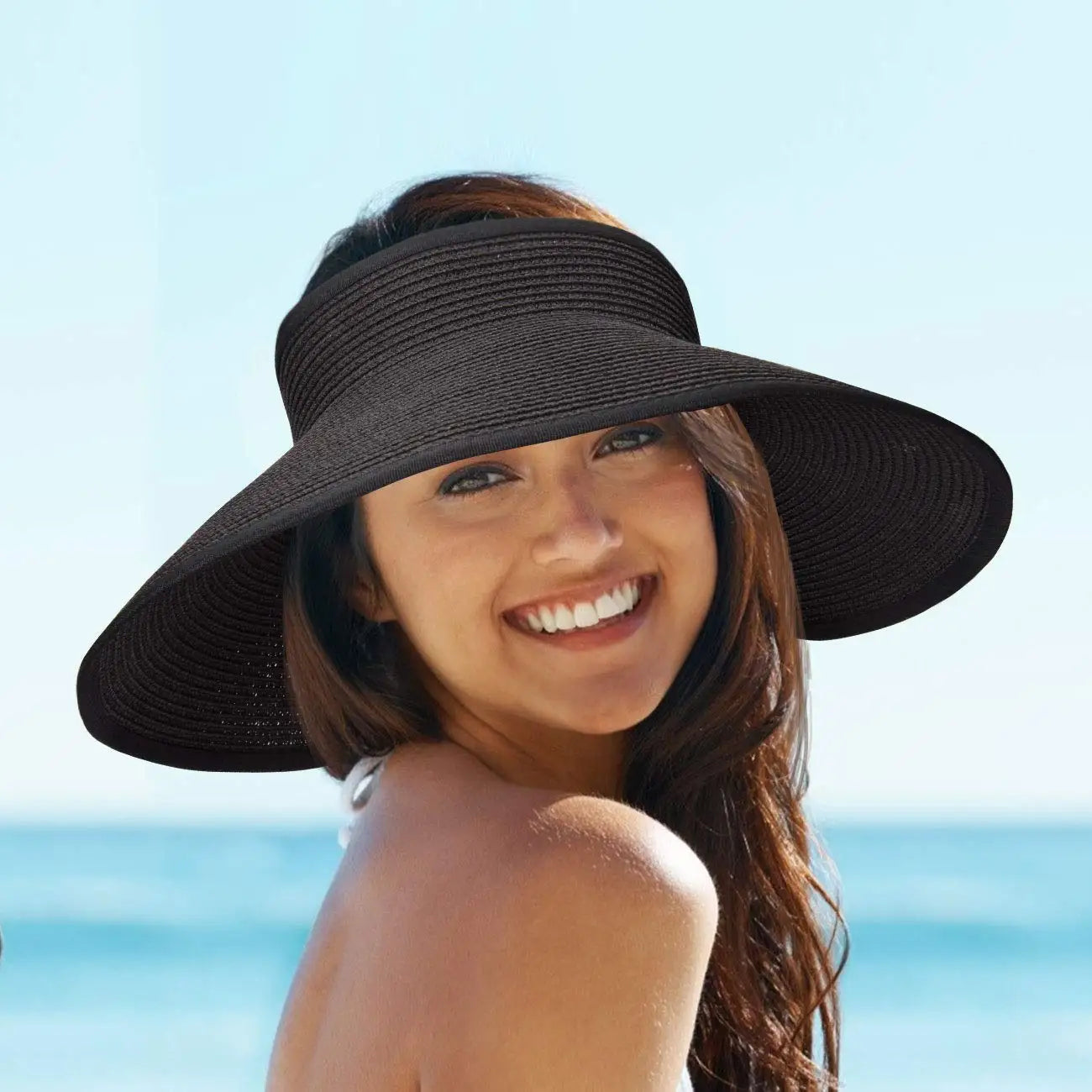 Summer Visors Hat  UV-Resistant Foldable  Large Brim