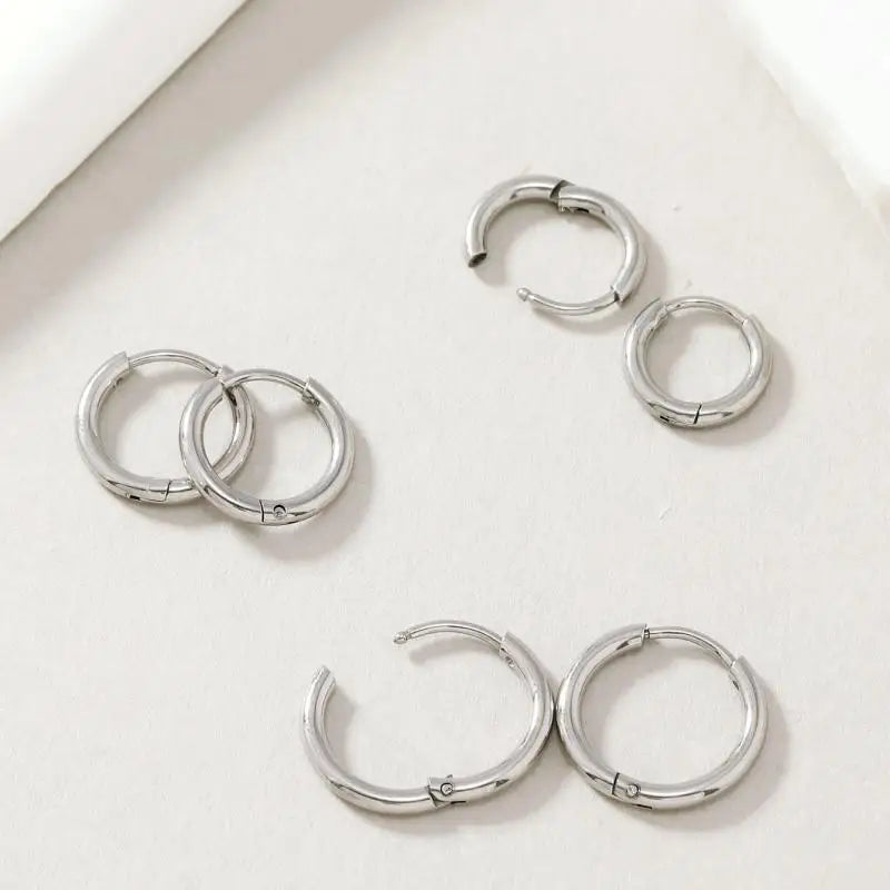 Stainless Steel Hoop Earrings