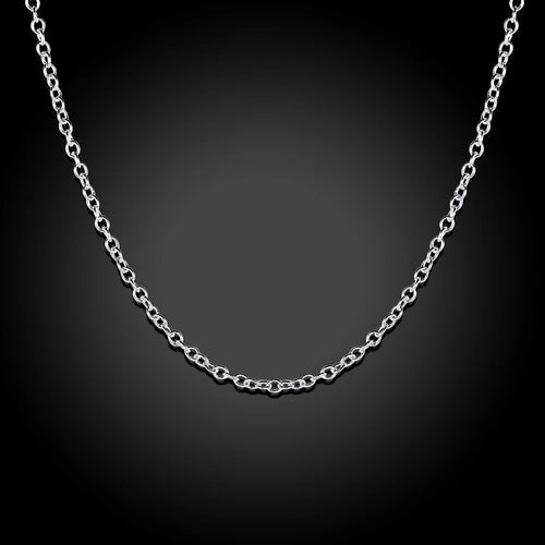 925 Sterling Silver 1MM circle chain necklace
