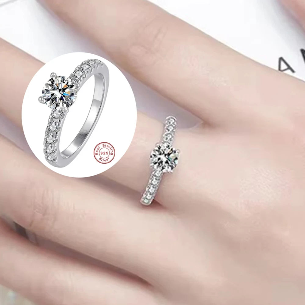 D Color 1-3 Carat Moissanite Ring