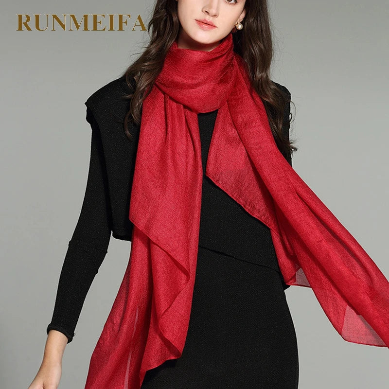 Linen Women Scarf pashmina shawl