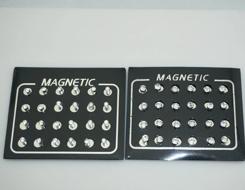 3/4/5/6/7mm  Rhinestone Magnet Stud Earring