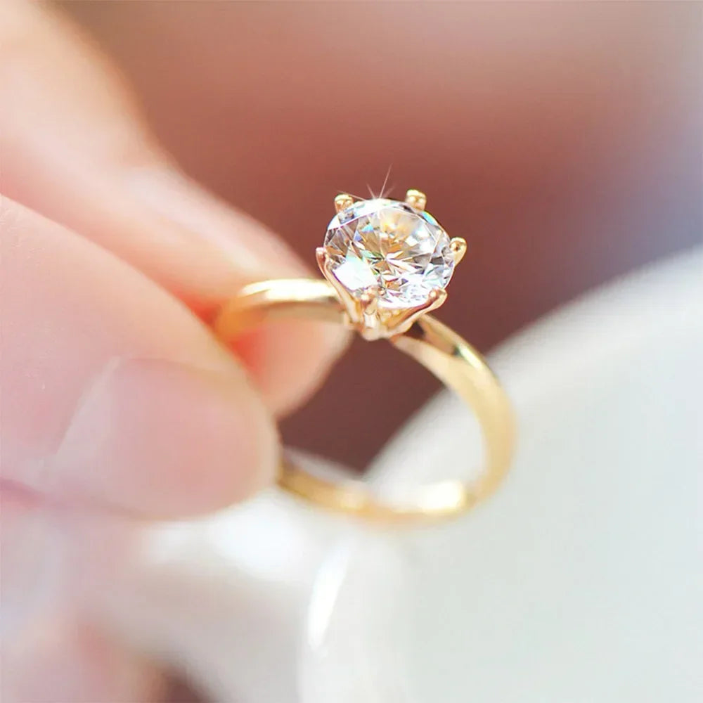 Moissanite D Color 1-3ct Gold  Ring