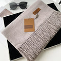 Cashmere Scarf Thick Warm Pashmina  Solid Color Tassel