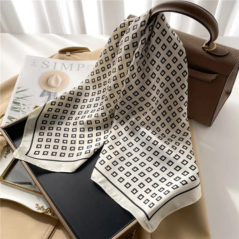 Houndstooth Printed Square Scarf