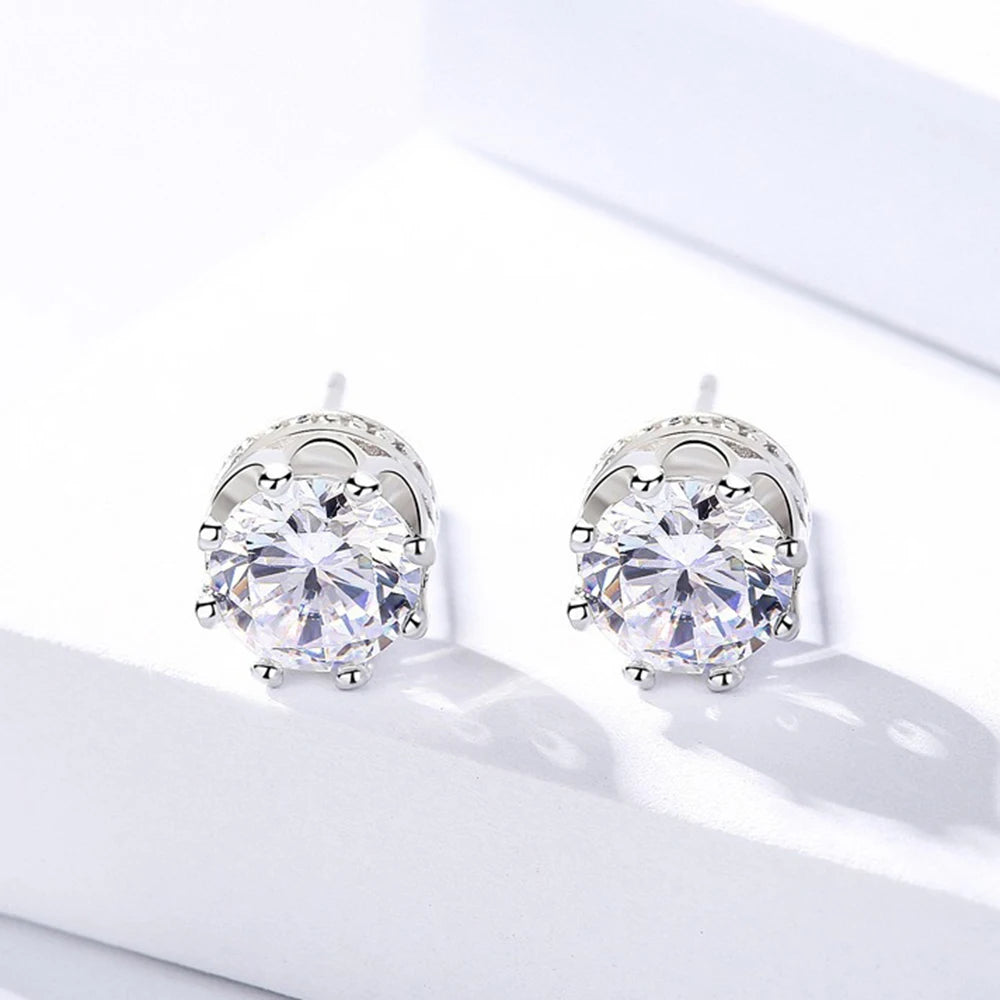 925 Sterling Silver Moissanite Earrings