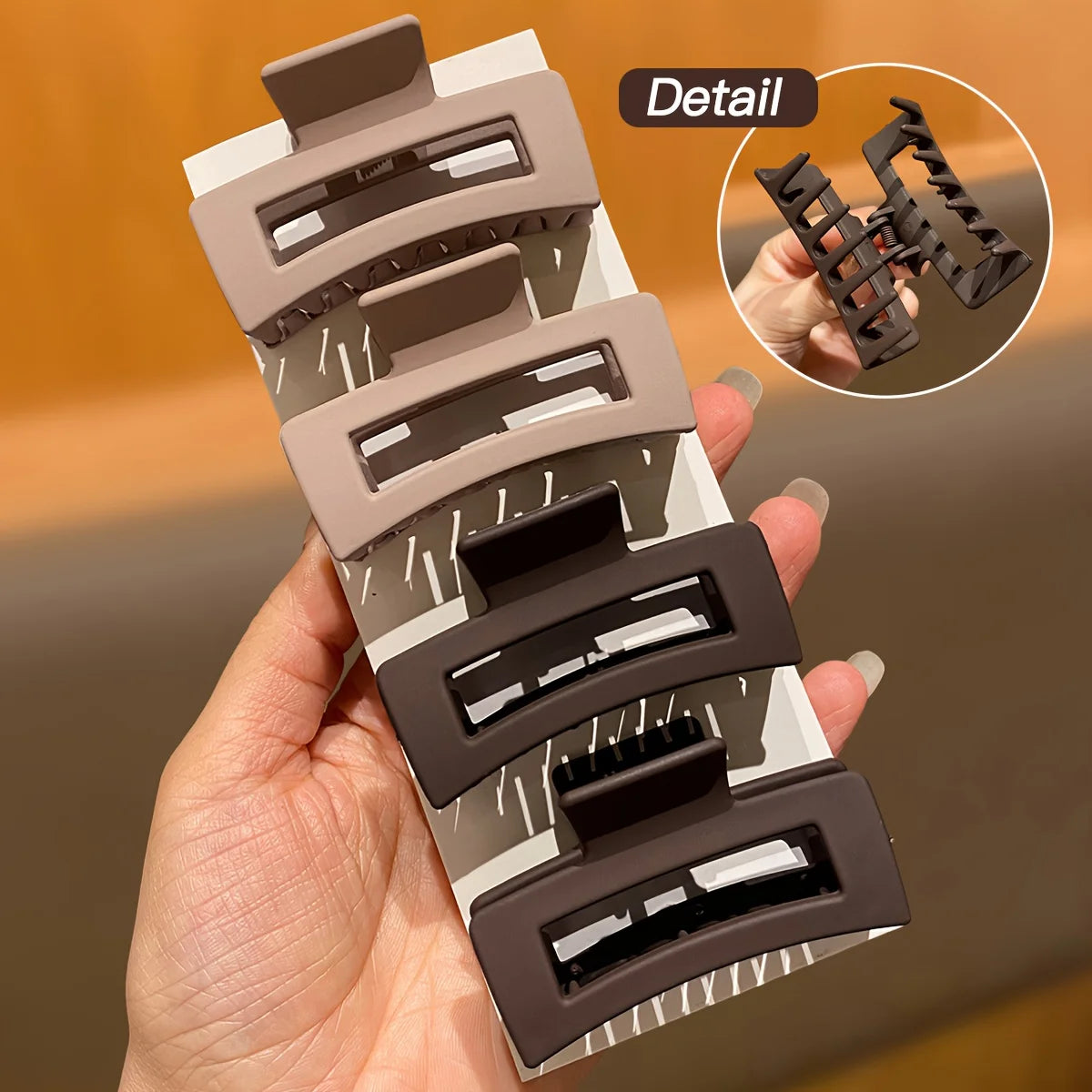 Medium-Sized Square Hair Clips