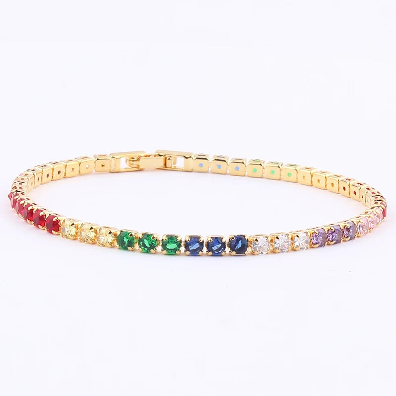Rainbow Crystal Tennis Bracelets