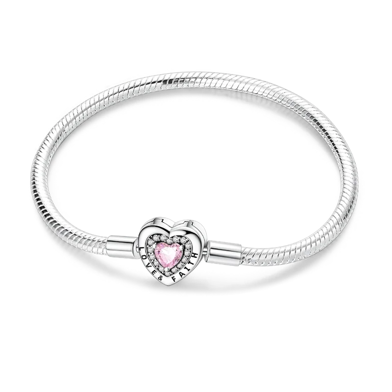 Sterling Silver Bracelets 17-20CM  Heart Shaped Bracelet