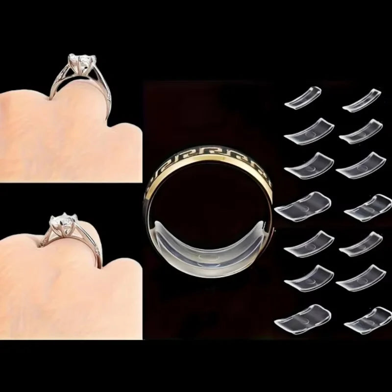 Ring Size Adjuster Soft Silicone 8-Piece Set Comfortable Non-Slip Jewelry Tool for Engagement Wedding Jewelry Making