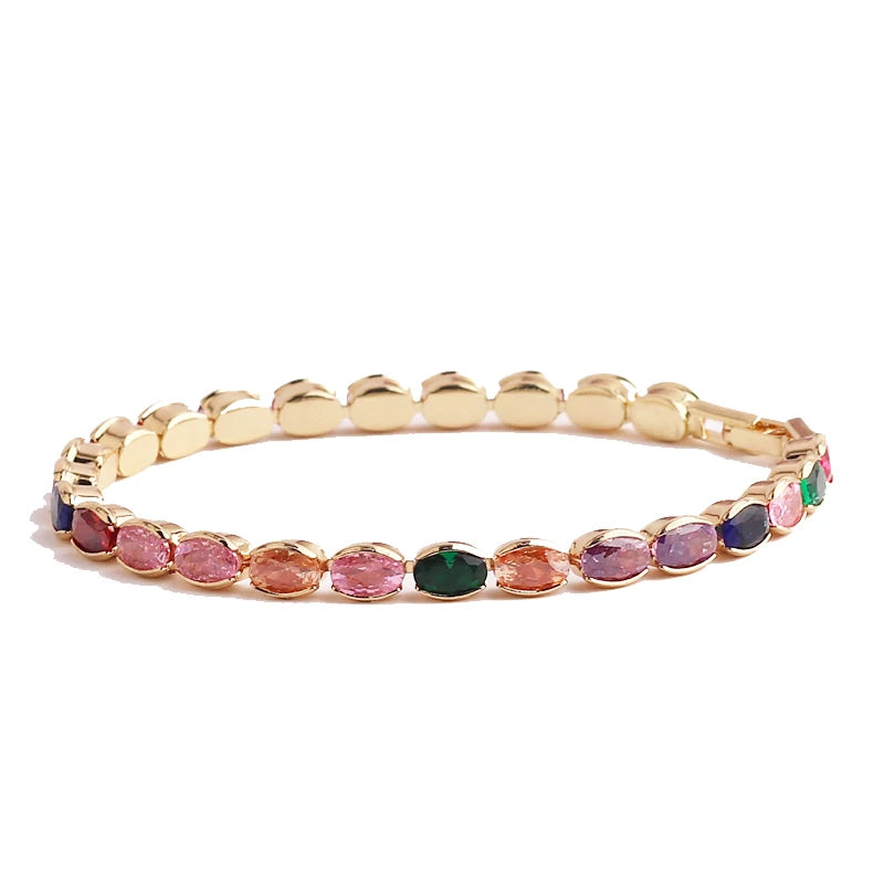 Rainbow Crystal Tennis Bracelets