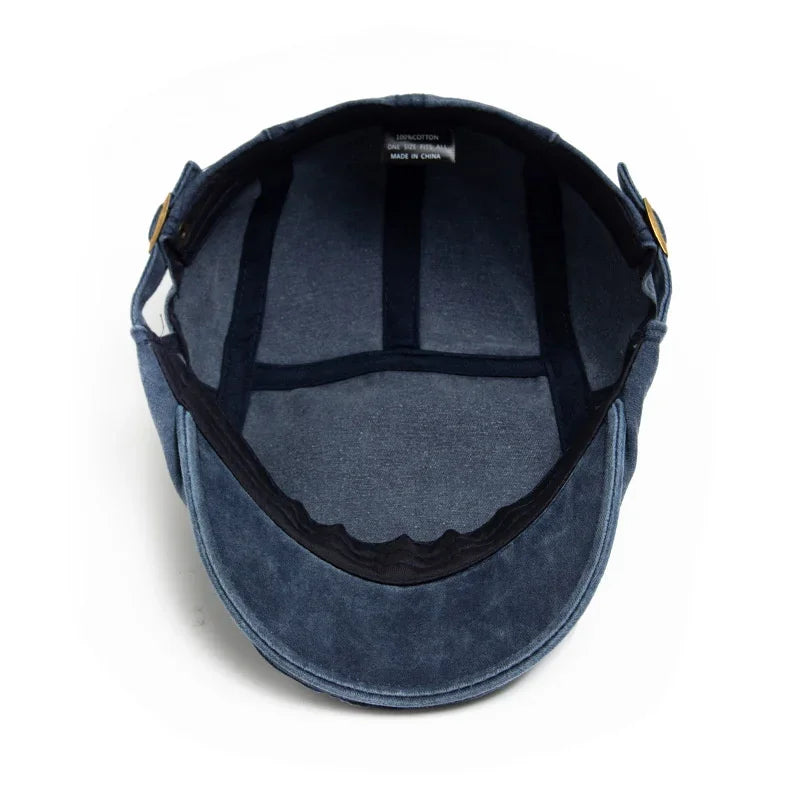 Spring Summer Vintage Cotton Beret Men Women Fashion Flat Visor Cap Casual Berets Retro Newsboy Hat Unisex Adjustable Sun Hats