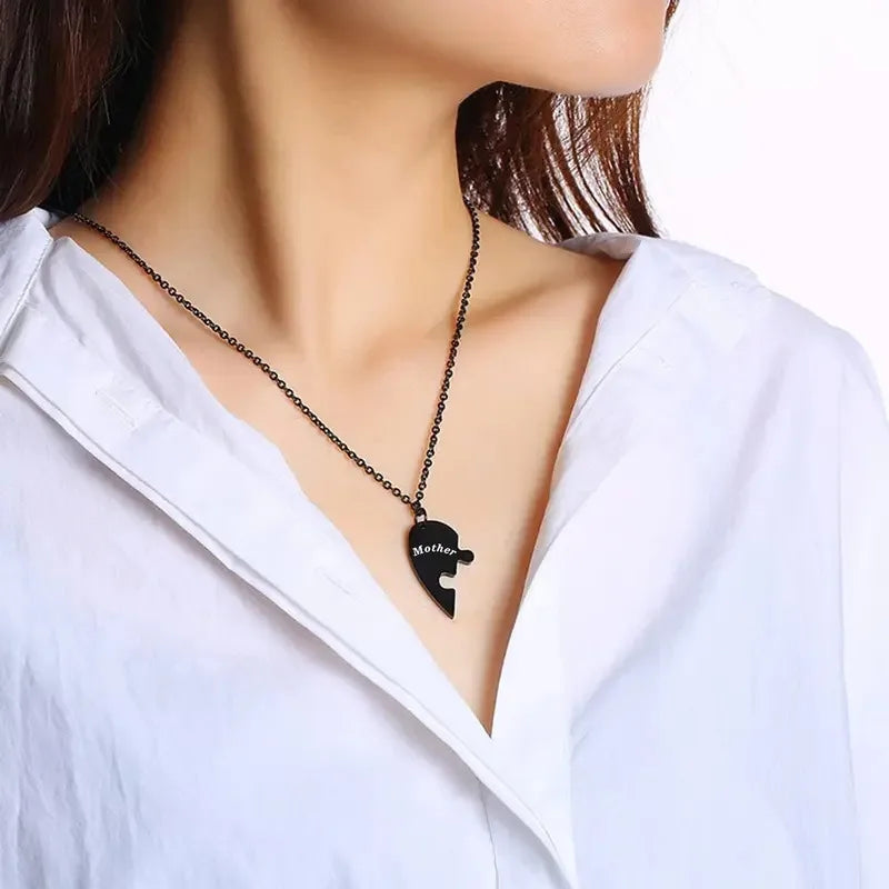 Mother & Son Matching Heart  Necklace