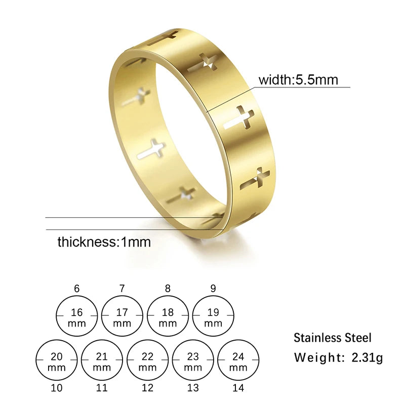 Hollow Cross  Ring