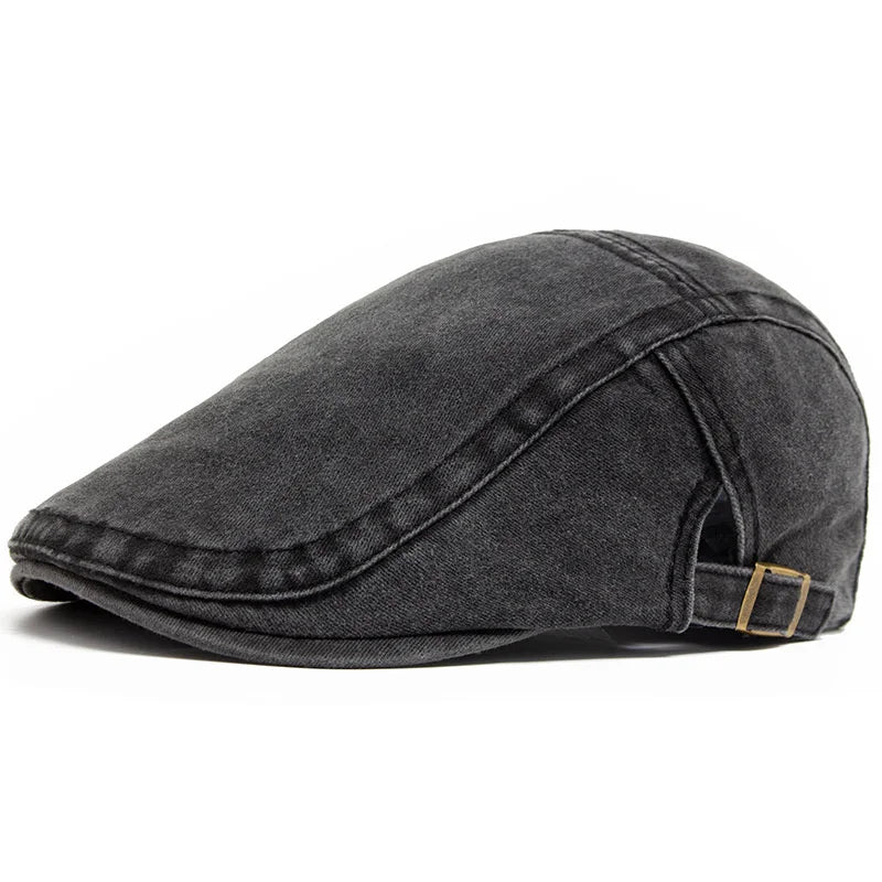 Spring Summer Vintage Cotton Beret Men Women Fashion Flat Visor Cap Casual Berets Retro Newsboy Hat Unisex Adjustable Sun Hats