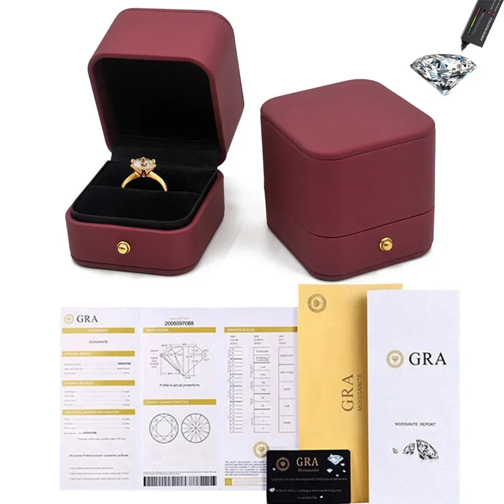Moissanite D Color 1-3ct Gold  Ring
