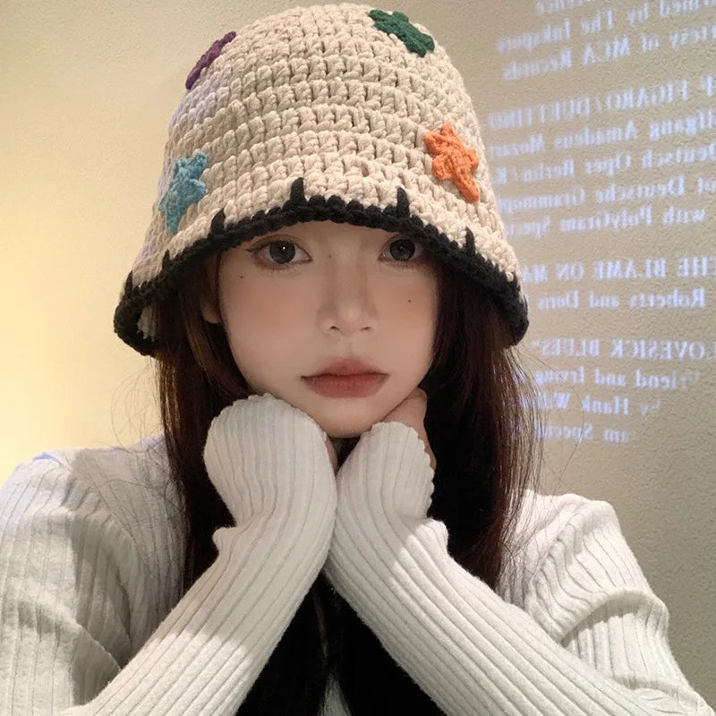 Knitted Fisherman Hat Handmade Woolen