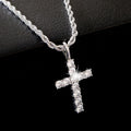 Men's Stainless Steel Cross Twist Chain Necklace