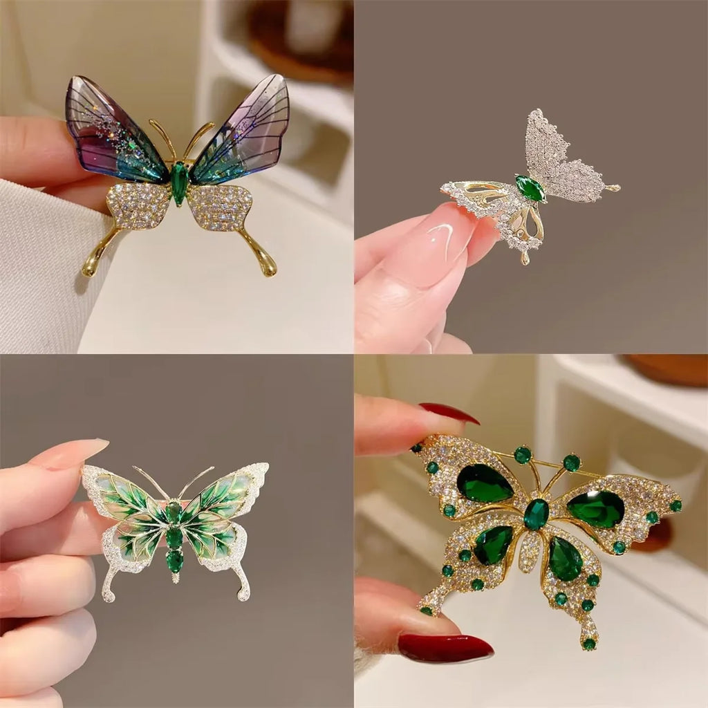 Luxury Butterfly Brooch, Exquisite Chest Flower Pin, Ladies' Jewelry Gift, Birthday Party Clothing Or Backpack, Suit Accessories