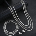 Stainless Steel Silver Color Jewelry Sets