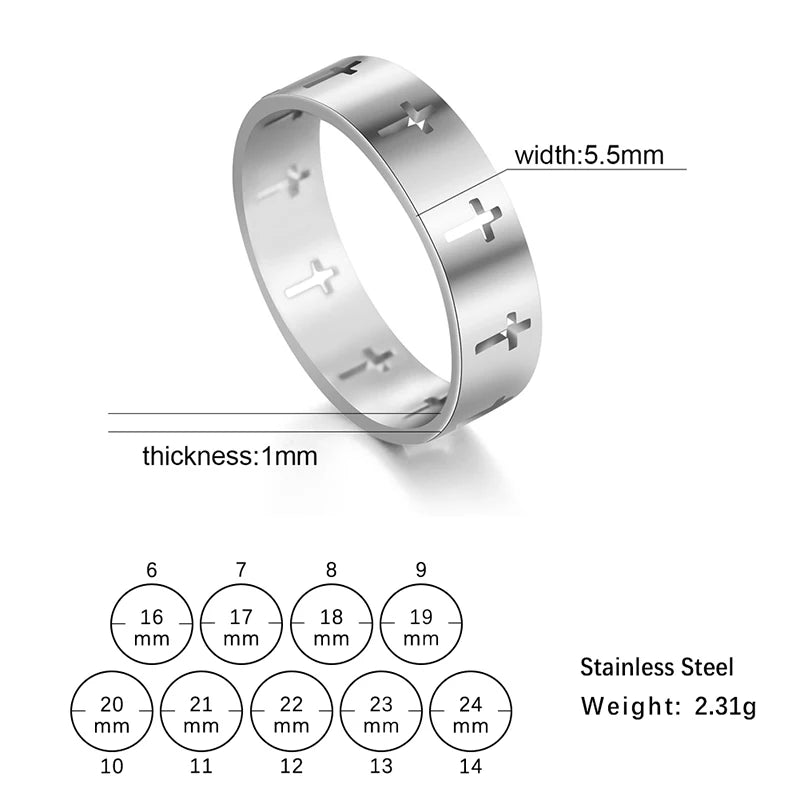 Hollow Cross  Ring