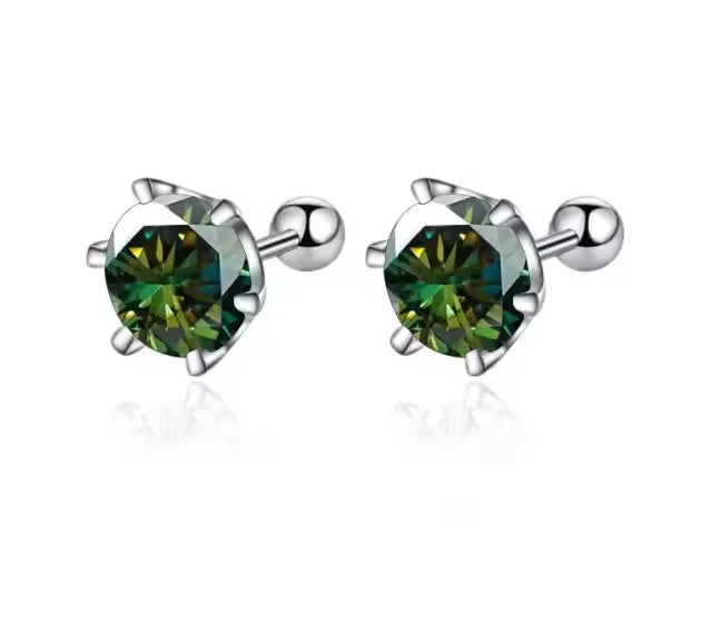 Moissanite Earrings 925 Sterling Silver  Stud Earrings