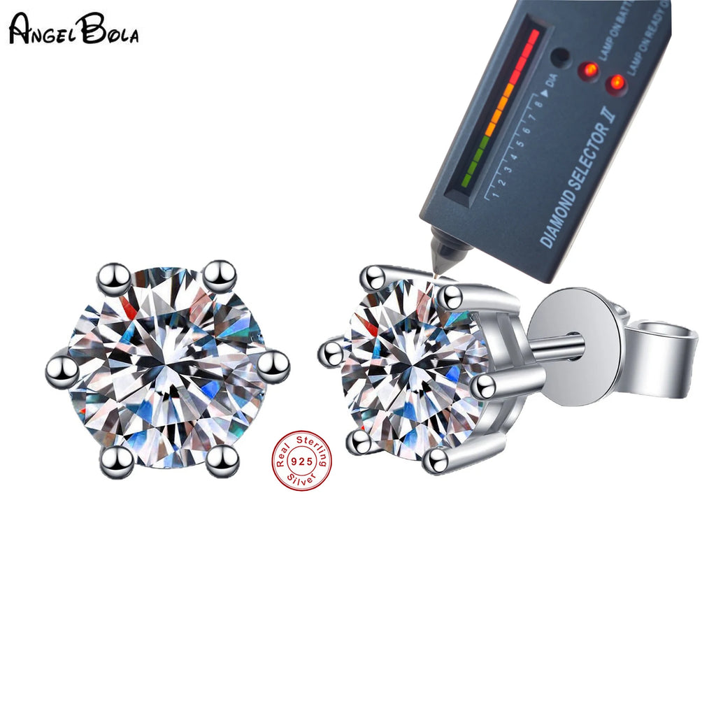 925 Sterling Silver  Moissanite Earrings