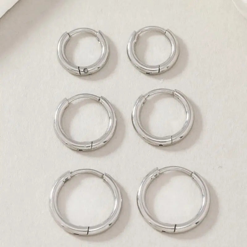 Stainless Steel Hoop Earrings