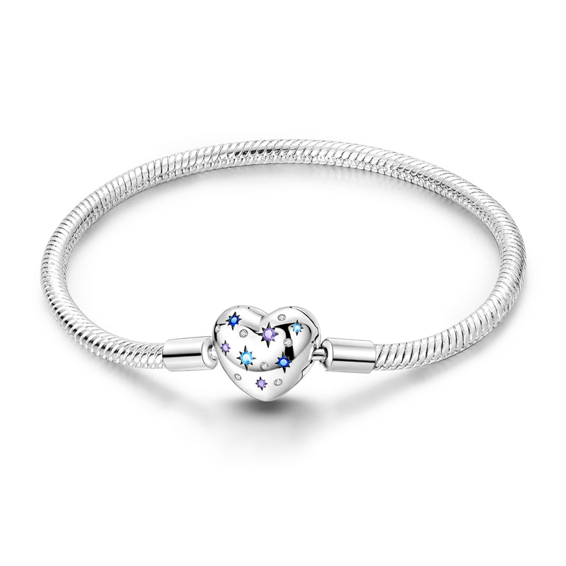 Sterling Silver Bracelets 17-20CM  Heart Shaped Bracelet