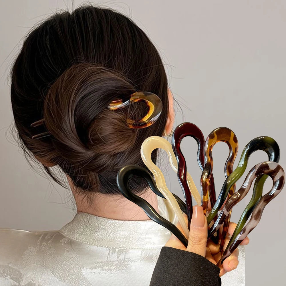Acetate Acrylic  Geometric Hair Sticks