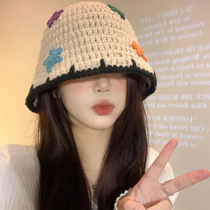 Knitted Fisherman Hat Handmade Woolen