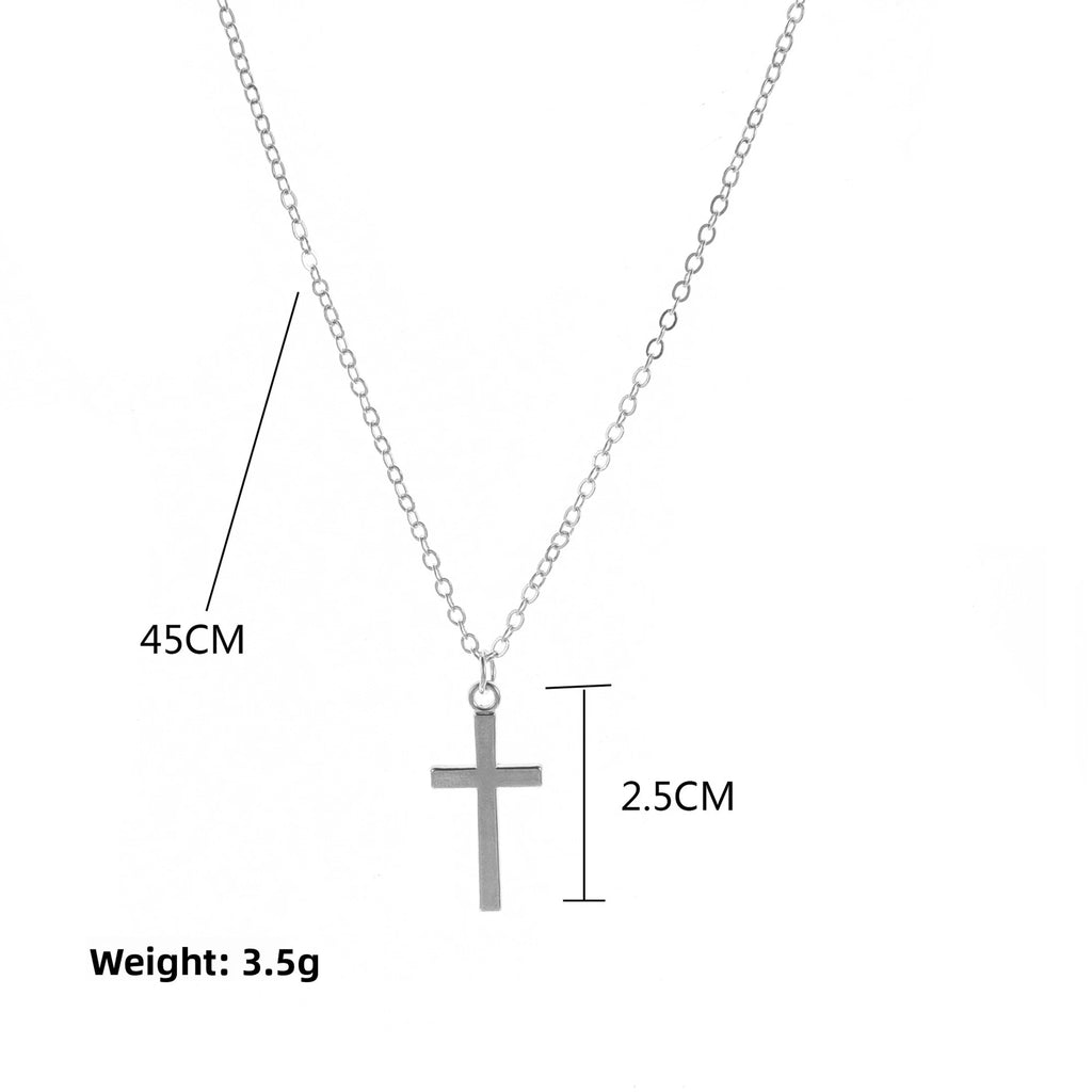 Gold Plated  Cross Unisex Pendant Necklace
