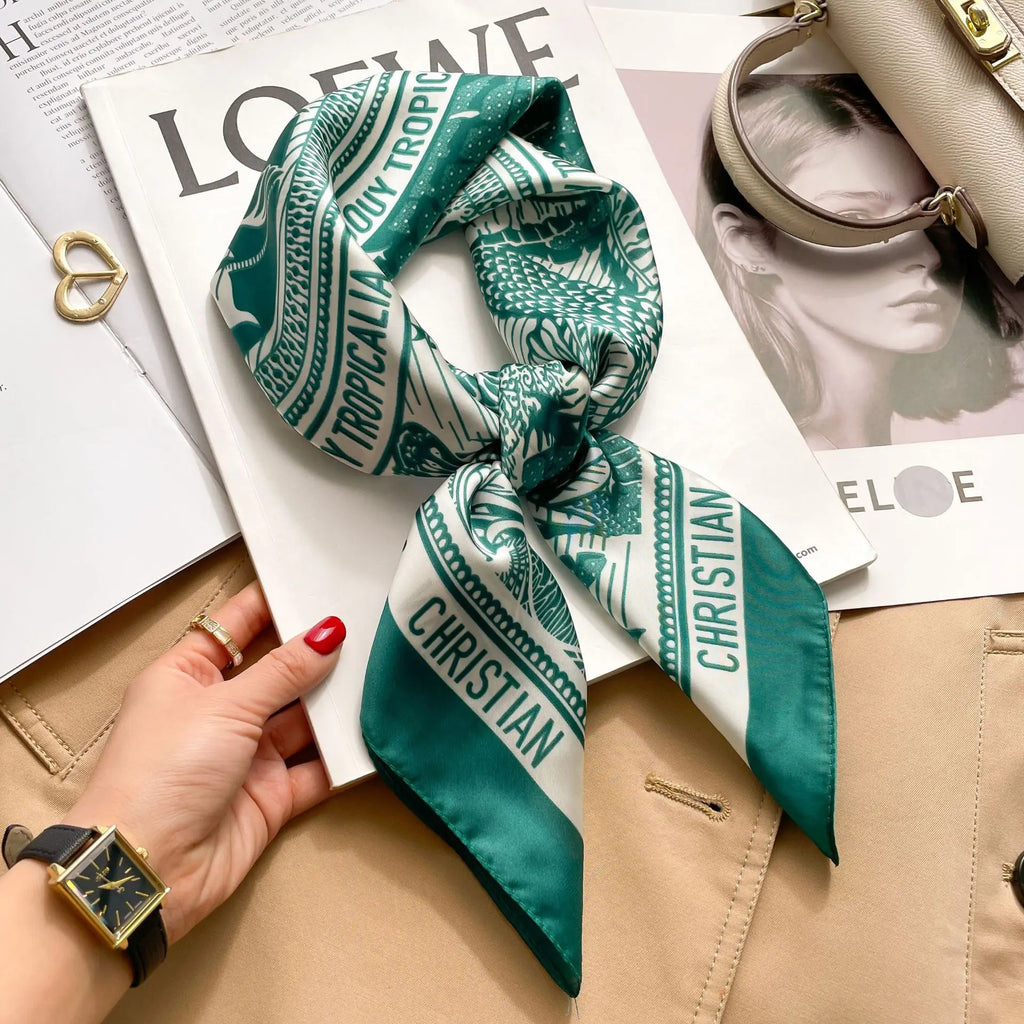 Houndstooth Printed Square Scarf