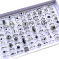 20Pcs Vintage Bohemia Black Rings Set