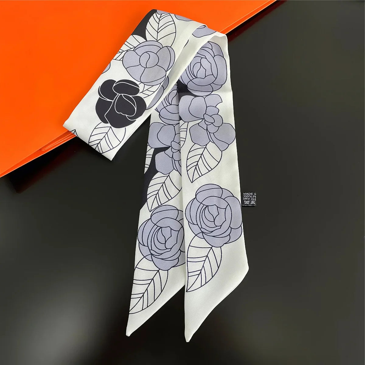 Saddle Print Summer Skinny Silk Scarf