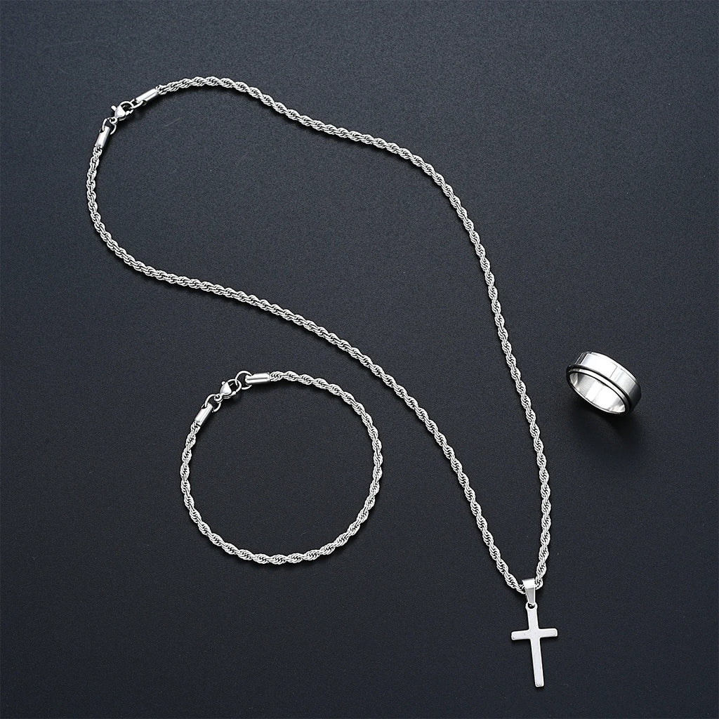 Stainless Steel Simple Jewelry Set