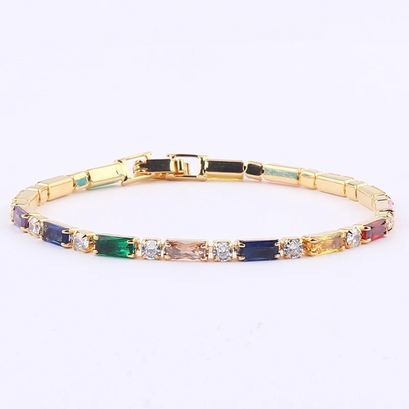 Rainbow Crystal Tennis Bracelets